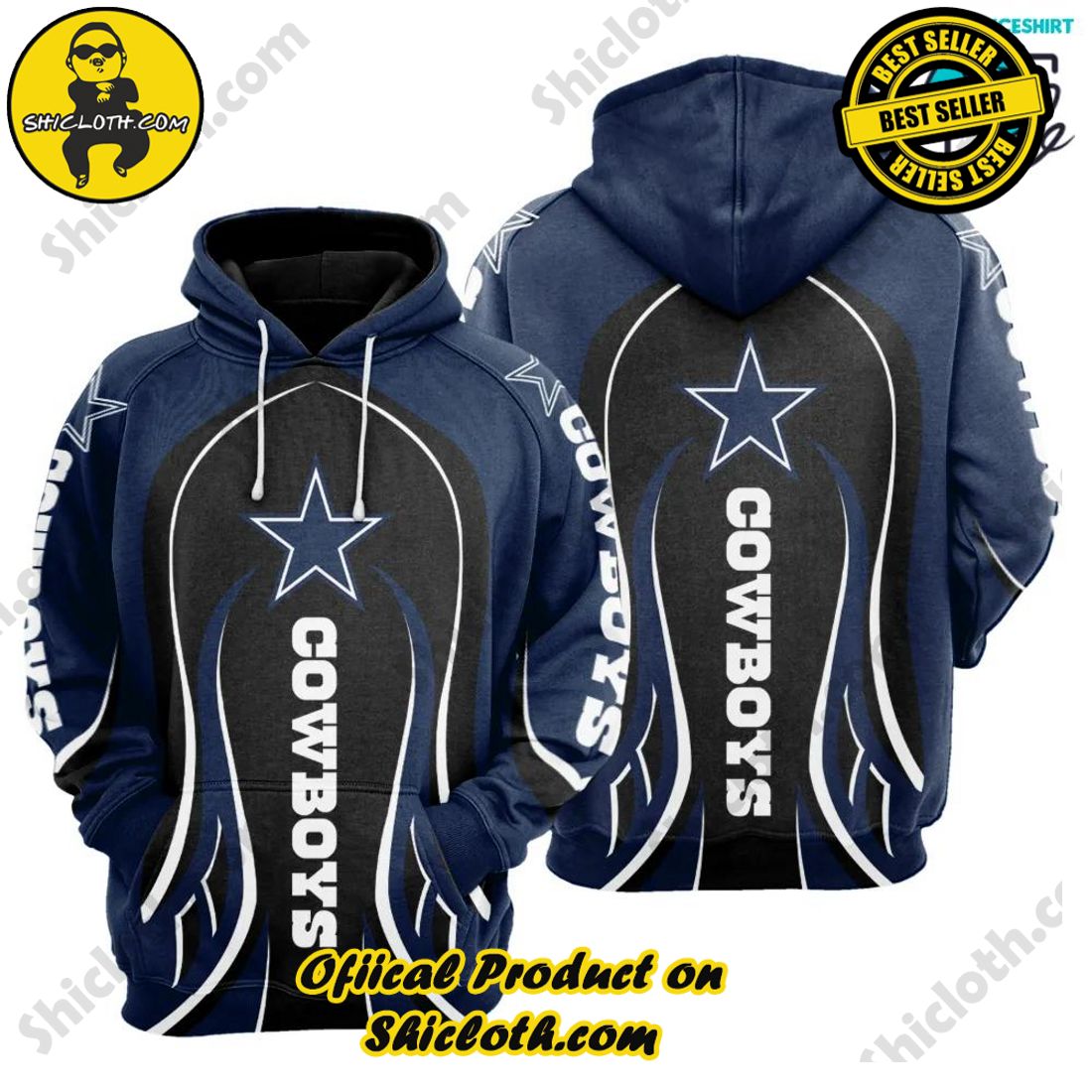 Hot Hot Hot Best Seller: Shiclothshop's 3D Hoodies 8 Dallas Cowboys NFL Limited Design 3D Hoodie Style 8