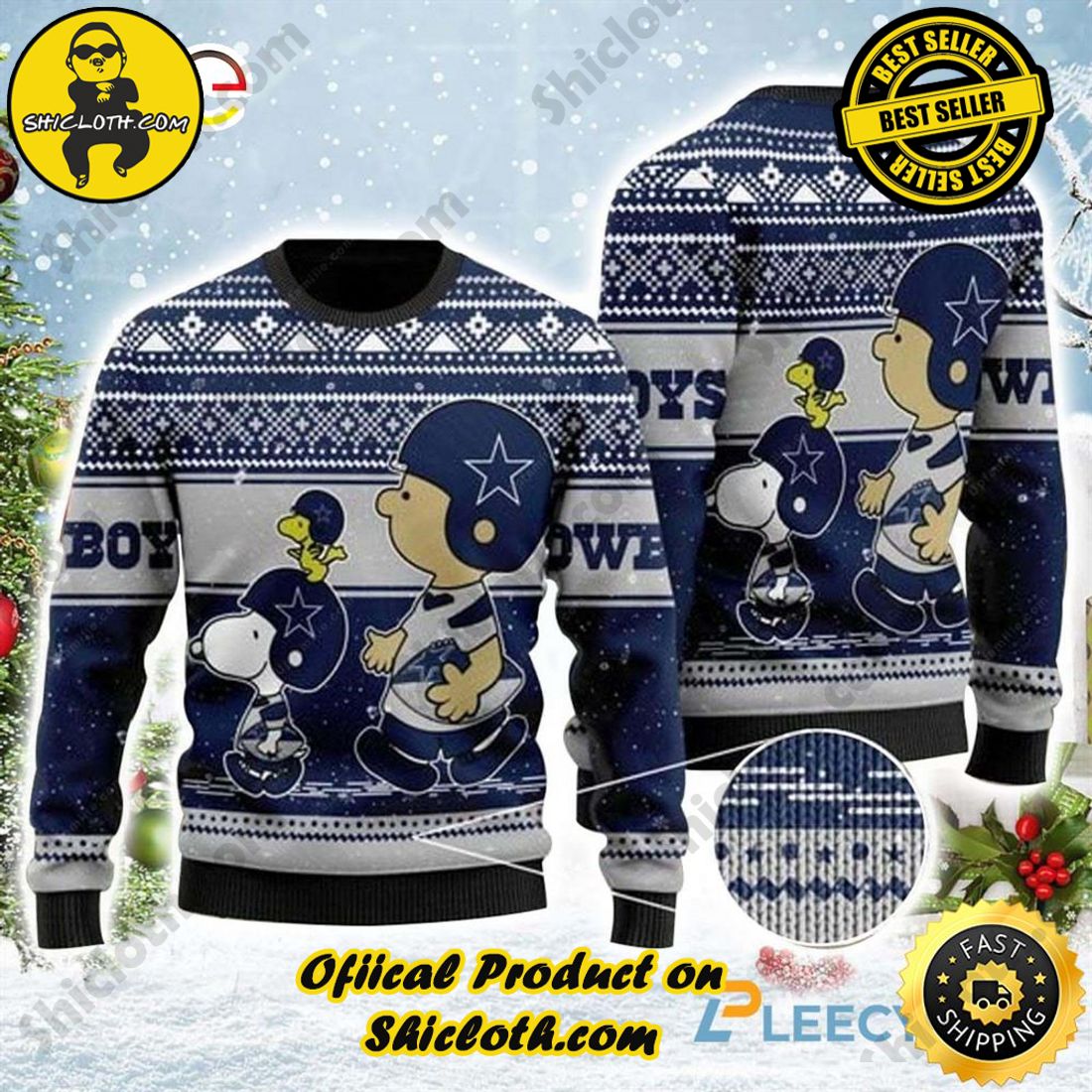 Merry and Cozy Christmas: The Meaningful Gift of Sweaters from Shiclothshop 15 Dallas Cowboys Snoopy Charlie Brown Ugly Christmas Sweater
