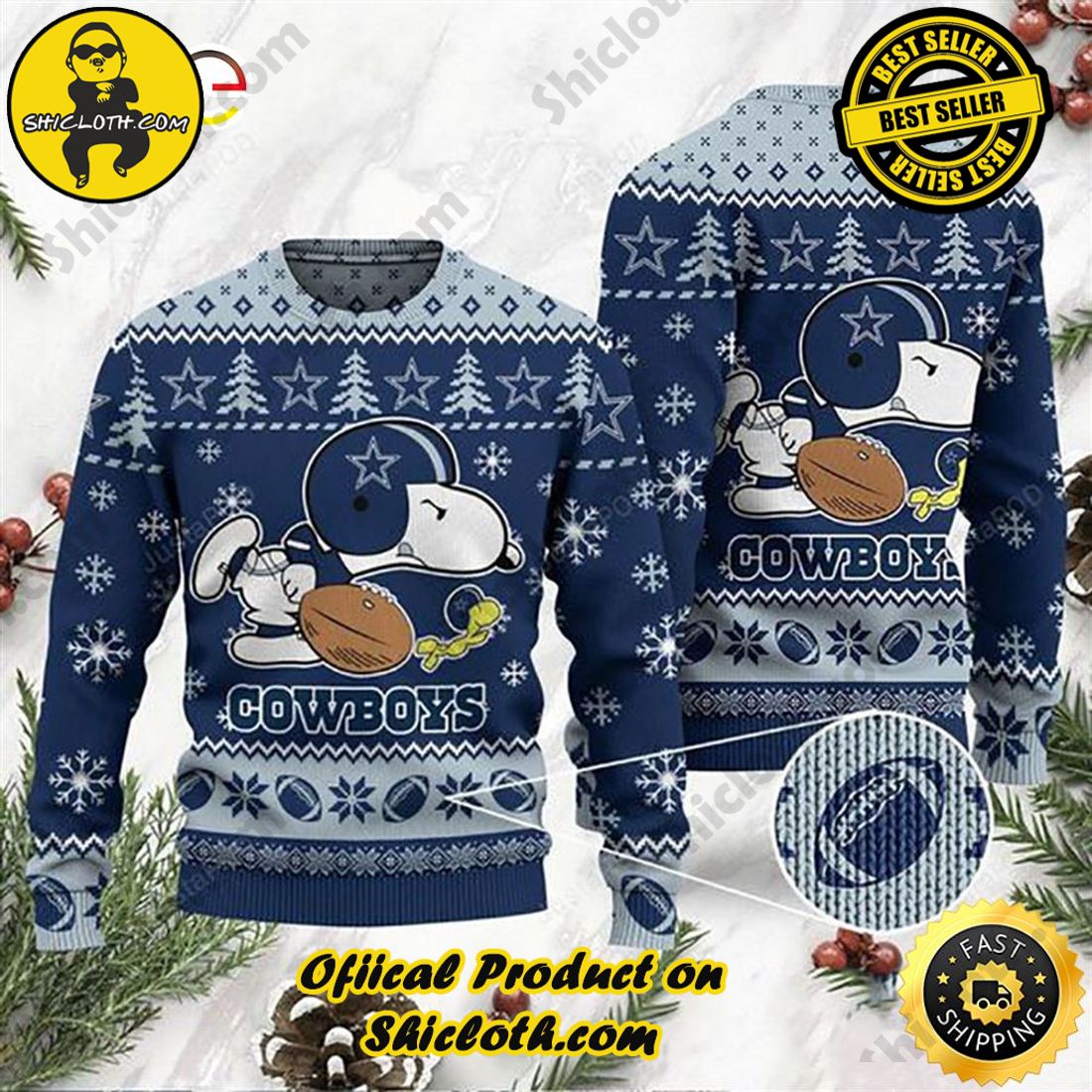 Merry and Cozy Christmas: The Meaningful Gift of Sweaters from Shiclothshop 17 Dallas Cowboys Snoopy Play Football Ugly Christmas Sweater