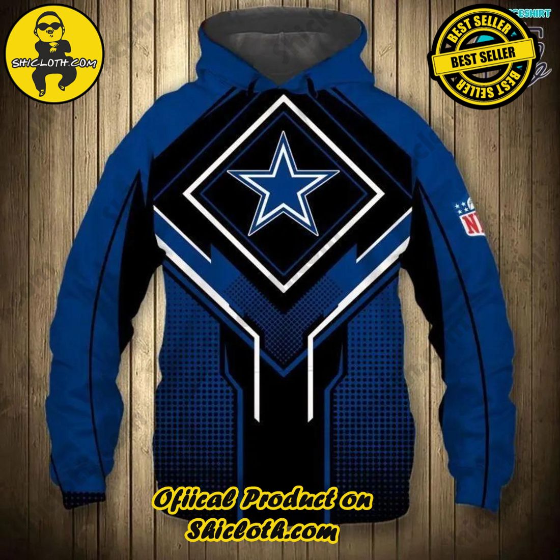 Hot Hot Hot Best Seller: Shiclothshop's 3D Hoodies 17 Dallas Cowboys Squared Logo NFL Limited Design 3D Hoodie