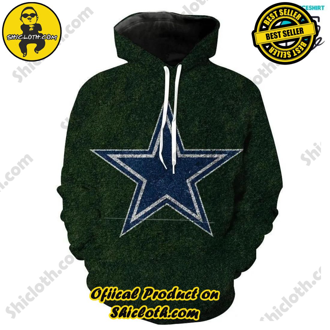 Hot Hot Hot Best Seller: Shiclothshop's 3D Hoodies 18 Dallas Cowboys Star In Field NFL Print 3D Hoodie