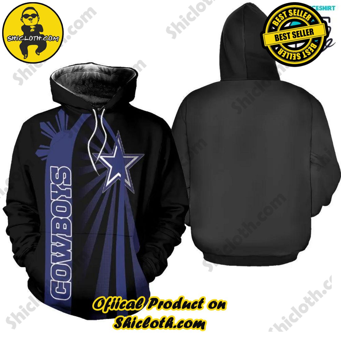 Hot Hot Hot Best Seller: Shiclothshop's 3D Hoodies 19 Dallas Cowboys Star Light NFL Limited Design 3D Hoodie