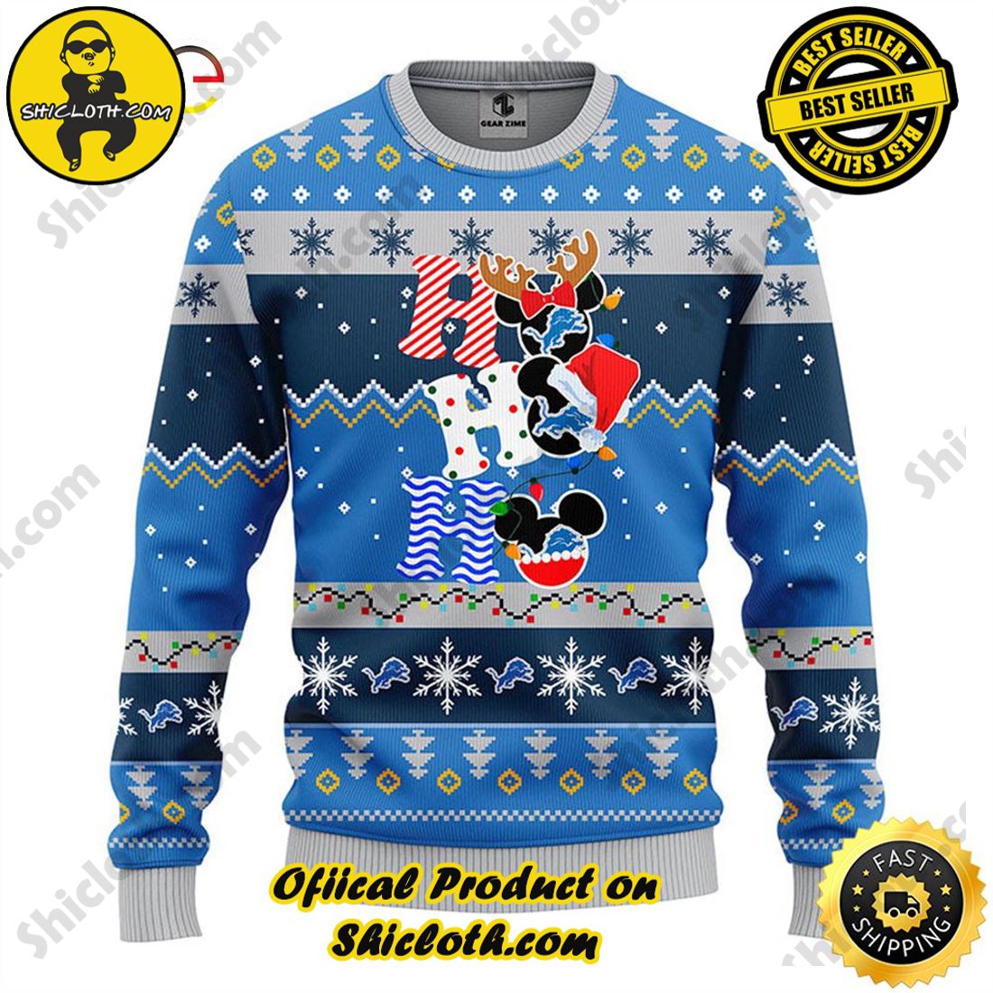 Cleveland Browns HoHoHo Mickey Christmas Ugly Sweater –