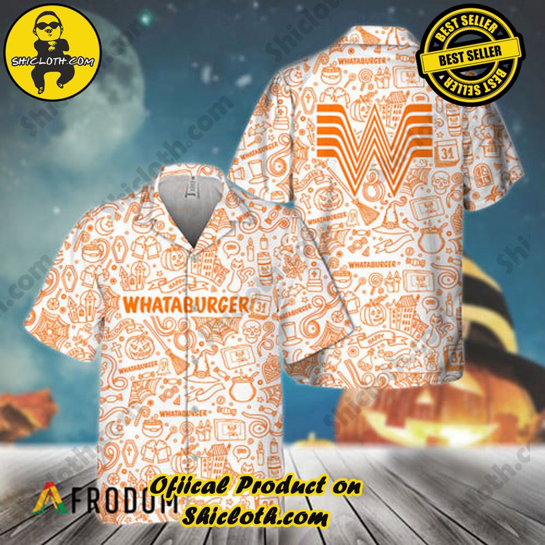Shicloth Fashion Store's Hawaiian Shirts and Shorts - Perfect Gifts for Friends and Loved Ones 3 Doodle Art Whataburger Hawaiian Shirt