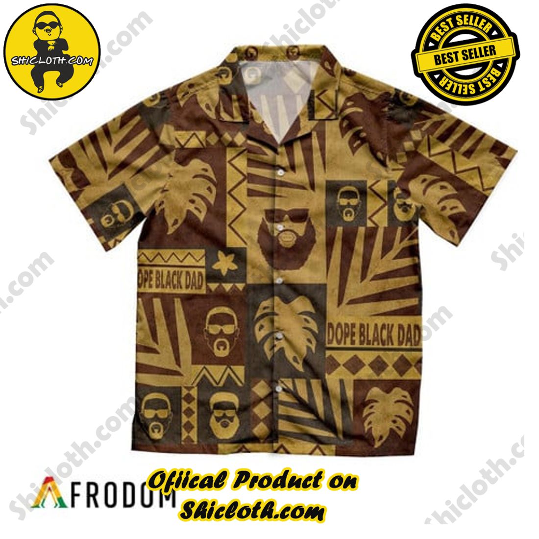 Shicloth Fashion Store's Hawaiian Shirts and Shorts - Perfect Gifts for Friends and Loved Ones 4 Dope Black Men Hawaiian Shirt