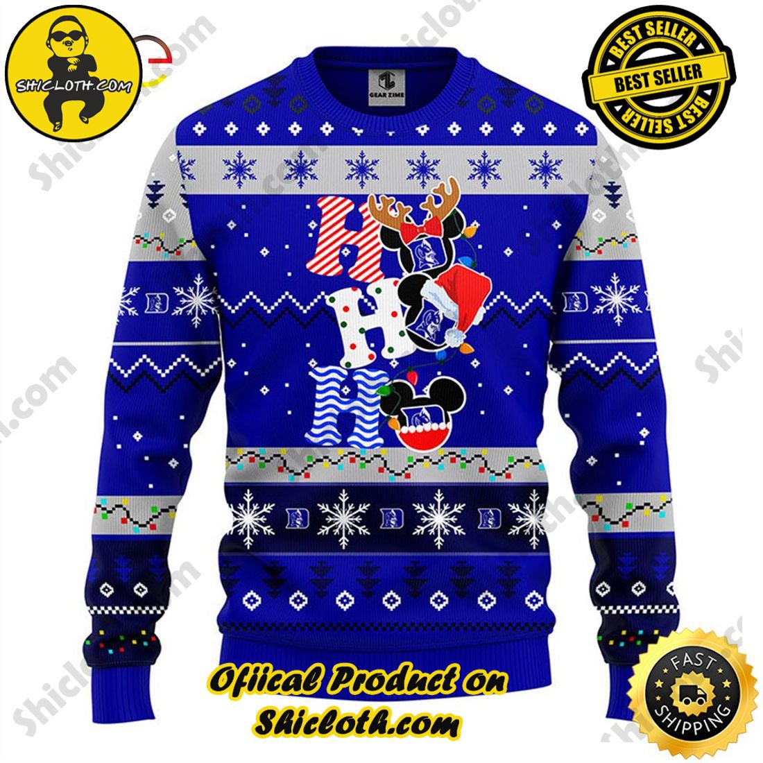 Hot Trending Shiclothshop's Sweaters - The Perfect Year-End Gift 8 Duke Blue Devils Hohoho Mickey Ugly Sweater