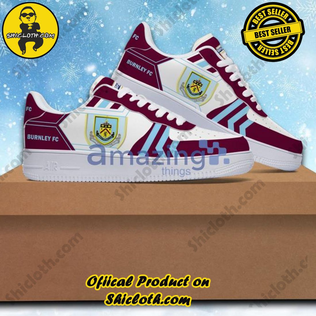 Best seller: Unveiling the Elegance of Shicloth's Air Force 1 Shoes Gift for All 20 EPL Burnley FC Air Force 1 Shoes