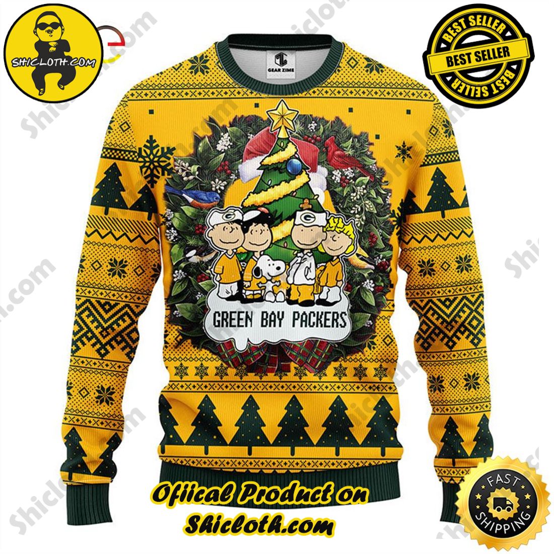 Merry and Cozy Christmas: The Meaningful Gift of Sweaters from Shiclothshop 19 Green Bay Packers Snoopy Dog Christmas Ugly Sweater