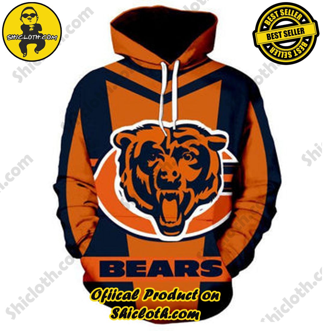 Hot Hot Hot Christmas Best Seller: Shiclothshop's 3D Hoodies 7 Hot Sale Chicago Bears Hoodies 3D Sweatshirt Cool Pullover