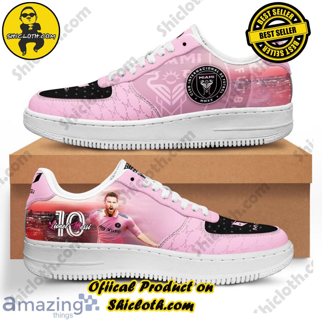 Best seller: Unveiling the Elegance of Shicloth's Air Force 1 Shoes Gift for All 21 Inter Miami Goat Messi Air Force 1 Shoes