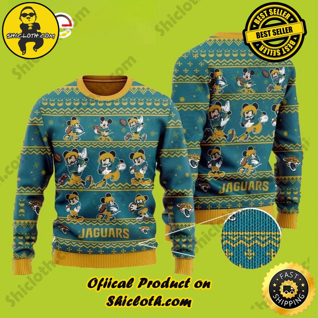 Hot Trending Shiclothshop's Sweaters - The Perfect Year-End Gift 19 Jacksonville Jaguars Mickey Disney Ugly Ugly Sweater