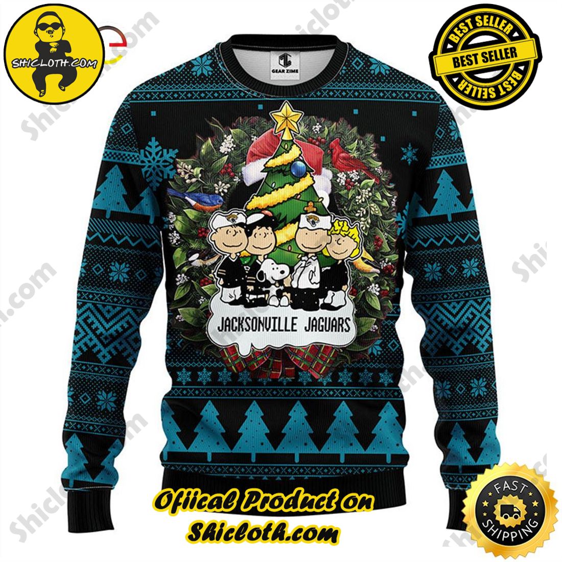 Shicloth Fashion Store's Sweaters - A Wonderful Gift for Friends and Family This Christmas Season 5 Jacksonville Jaguars Snoopy Dog Christmas Ugly Sweater