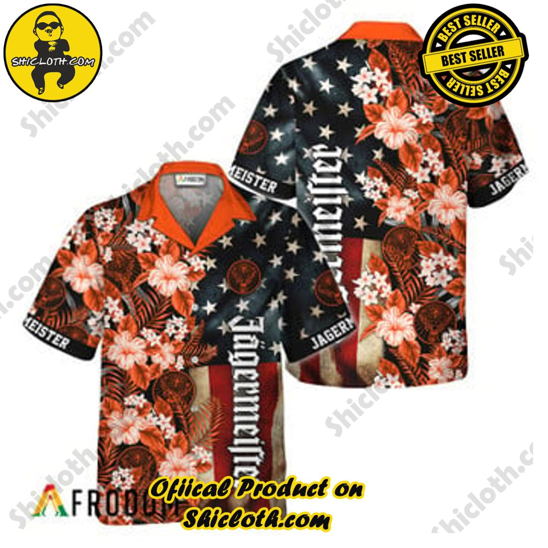 The Perfect Summer Vacation Gift - Shicloth's Hawaiian Shirts 17 Jagermeister American Flag Tropical Flower Hawaiian Shirt