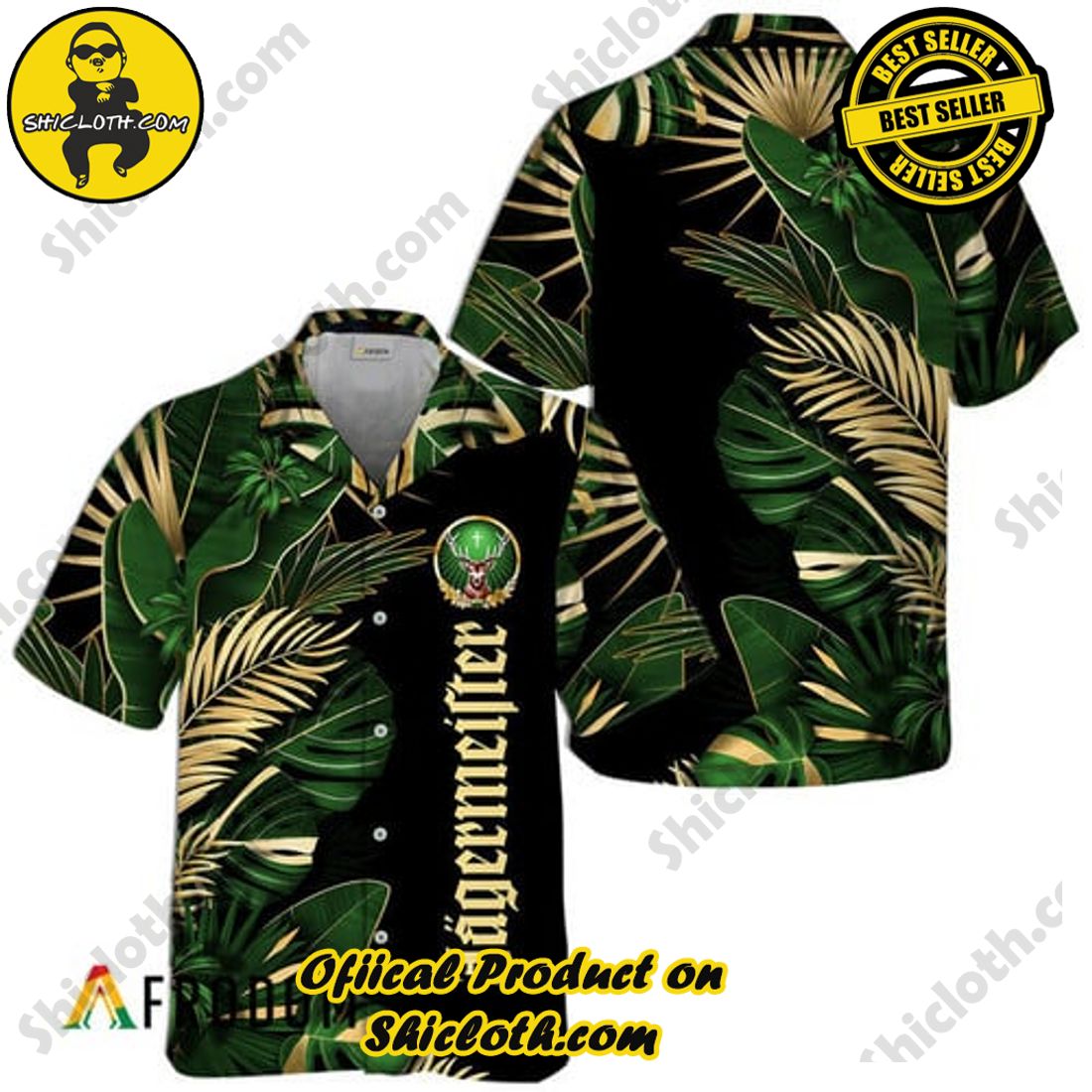 Shicloth Fashion Store's Hawaiian Shirts and Shorts - Perfect Gifts for Friends and Loved Ones 9 Jagermeister Tropical Palm Hawaiian Shirt