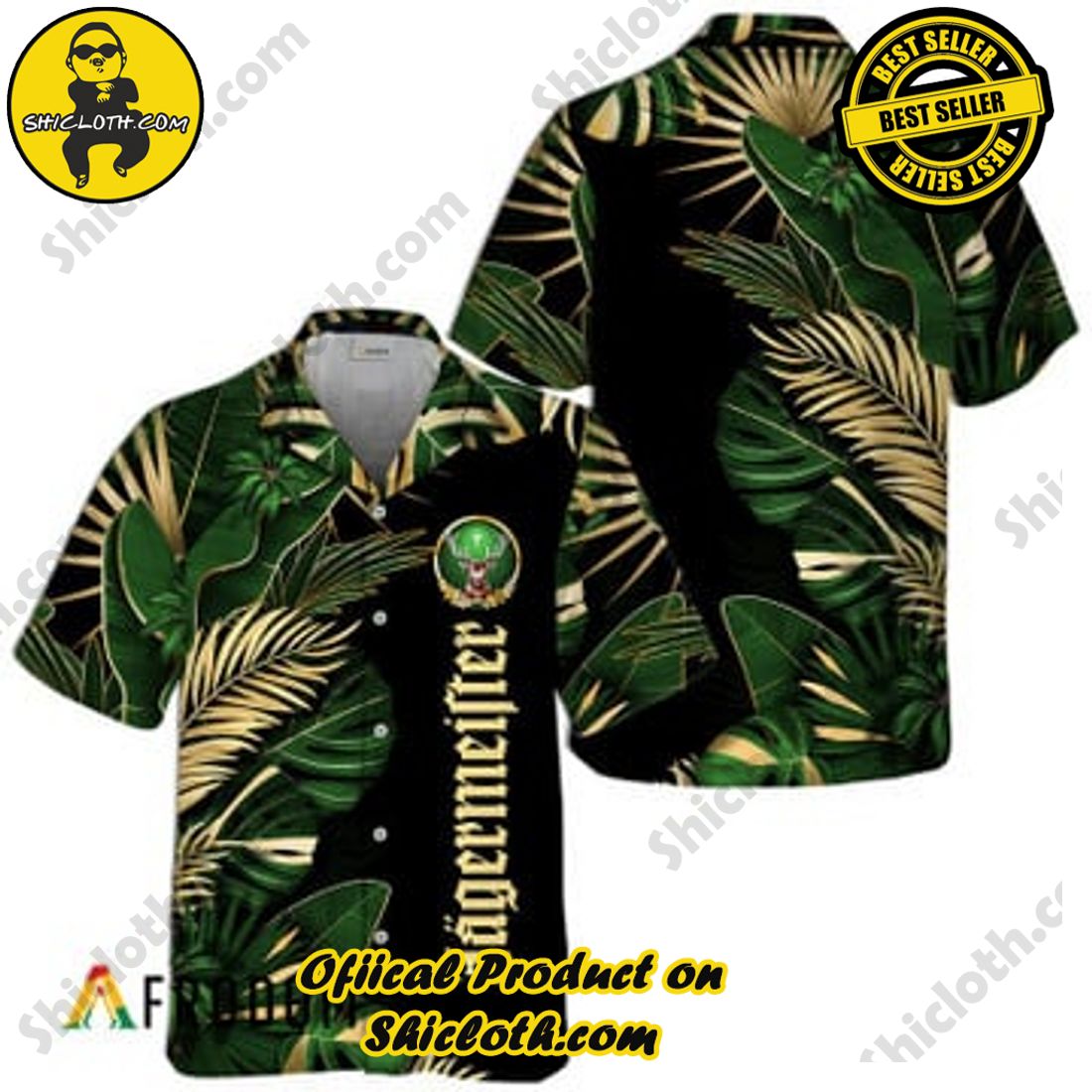 Shicloth Fashion Store's Hawaiian Shirts and Shorts - Perfect Gifts for Friends and Loved Ones 10 Jagermeister Tropical Palm Hawaiian Shirt