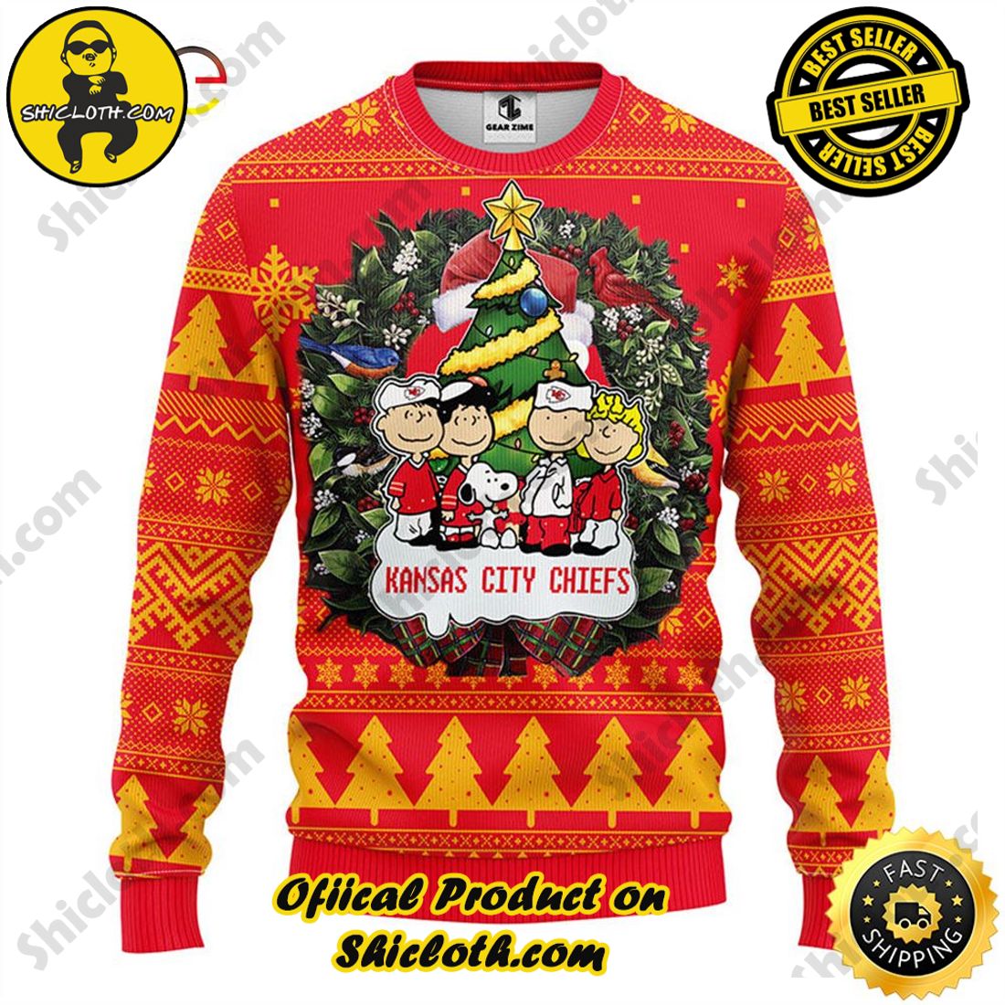 Shicloth Fashion Store's Sweaters - A Wonderful Gift for Friends and Family This Christmas Season 6 Kansas City Chiefs Snoopy Dog Christmas Ugly Sweater
