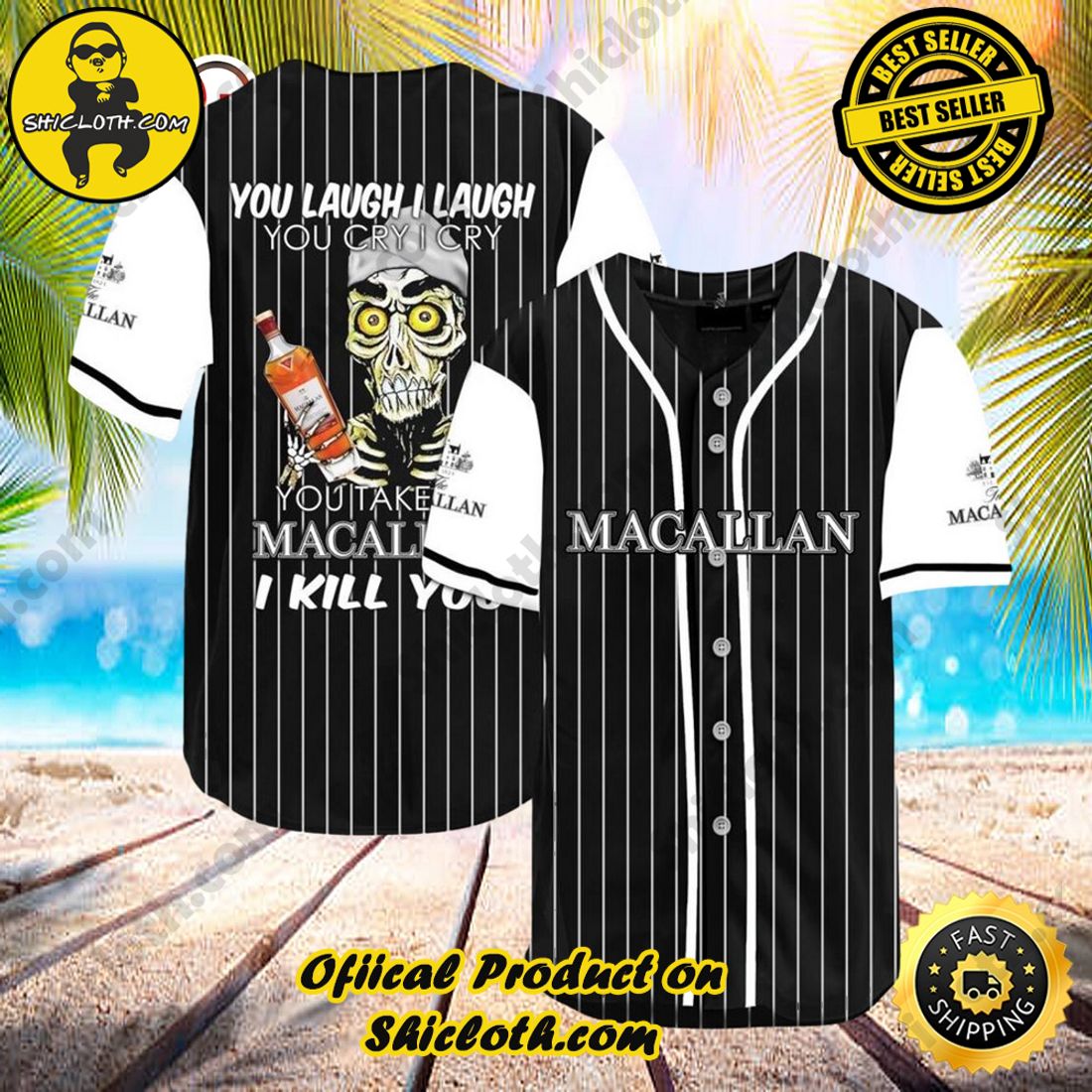 Hot trend:Shicloth's All-Star Baseball Jersey Shirt Collection 25 Laugh Cry Take My The Macallan Whiskey I Kill You Halloween Baseball Jersey Shirt