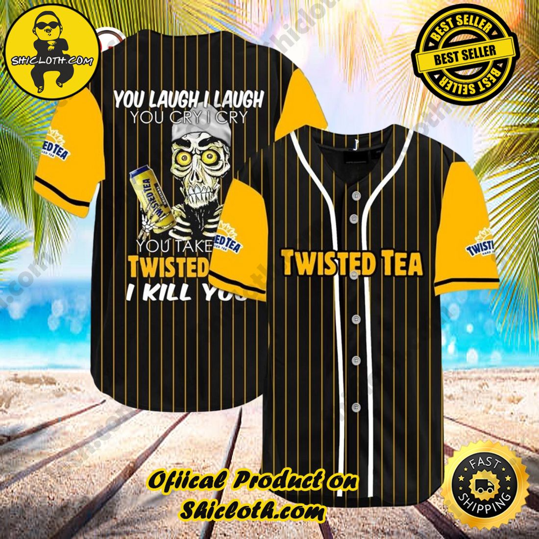 Hot trend:Shicloth's All-Star Baseball Jersey Shirt Collection 26 Laugh Cry Take My Twisted Tea I Kill You Halloween Baseball Jersey Shirt
