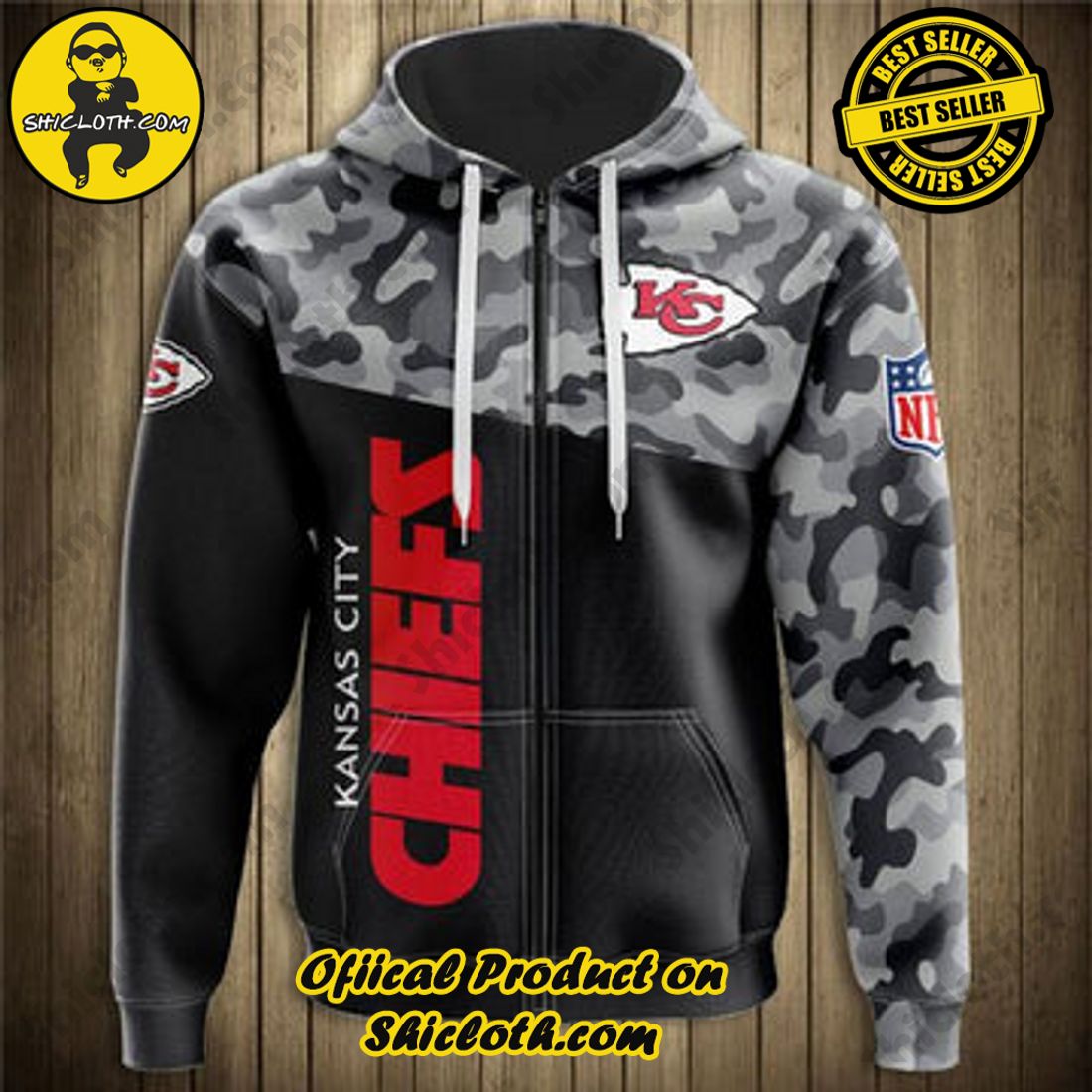 Hot Hot Hot Christmas Best Seller: Shiclothshop's 3D Hoodies 10 Men is Kansas City Chiefs Military Hoodies 3D Sweatshirt Long Sleeve