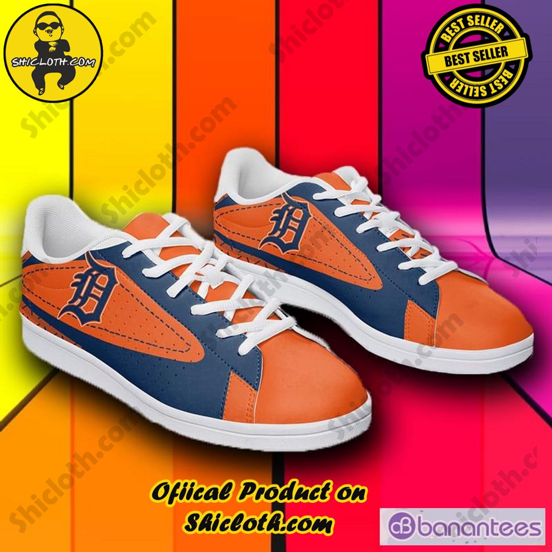 Shicloth's Stan Smith Shoes - A Perfect Gift for Sports Enthusiasts and Fashion Aficionados 2 MLB Detroit Tigers Adidas Stan Smith Shoes
