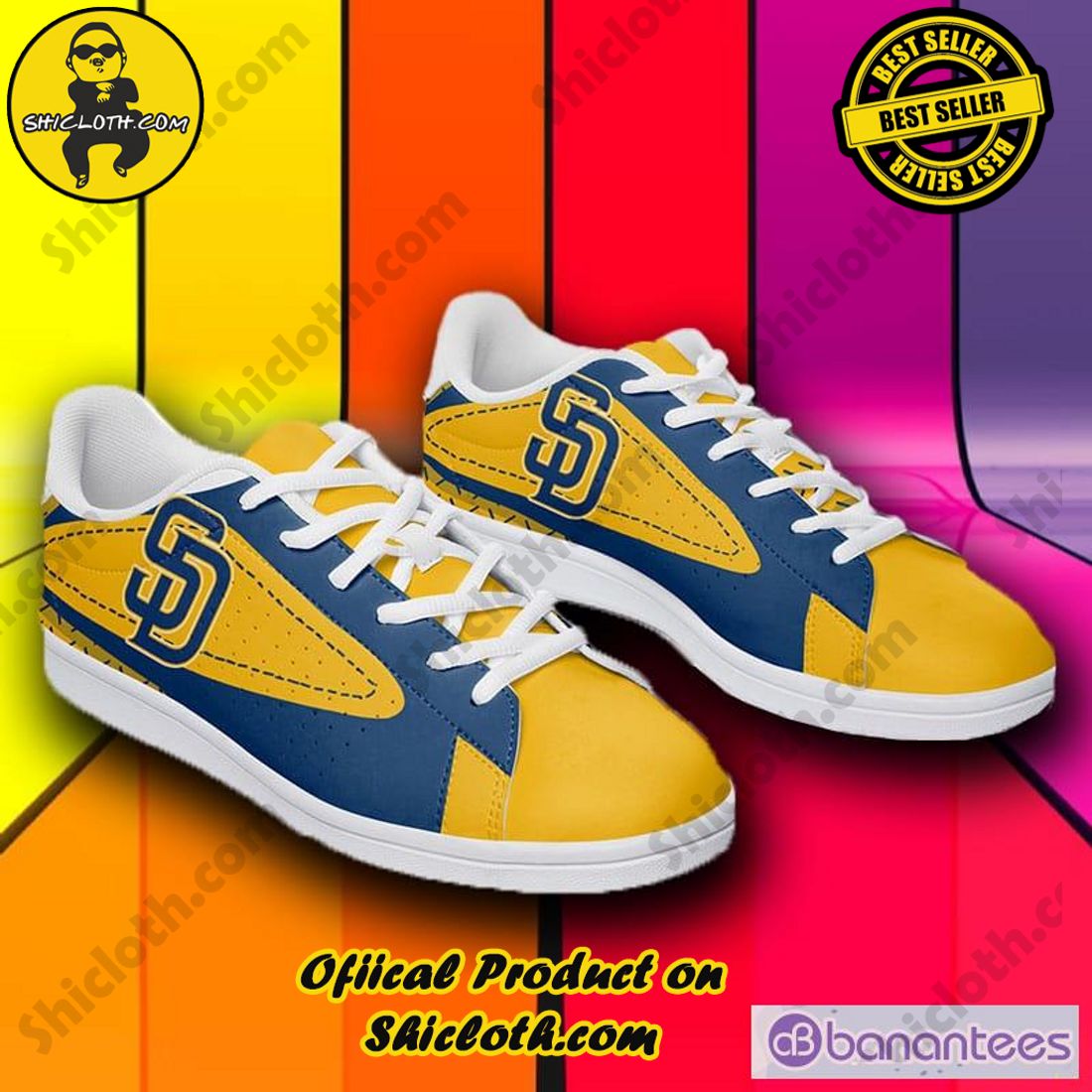 Shicloth's Stan Smith Shoes - A Perfect Gift for Sports Enthusiasts and Fashion Aficionados 8 MLB San Diego Padres Adidas Stan Smith Shoes