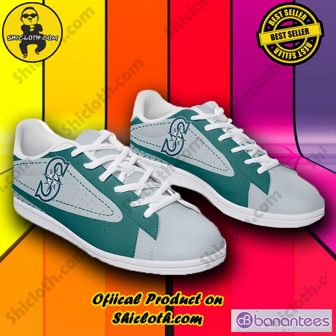Shicloth's Stan Smith Shoes - A Perfect Gift for Sports Enthusiasts and Fashion Aficionados 10 MLB Seattle Mariners Adidas Stan Smith Shoes