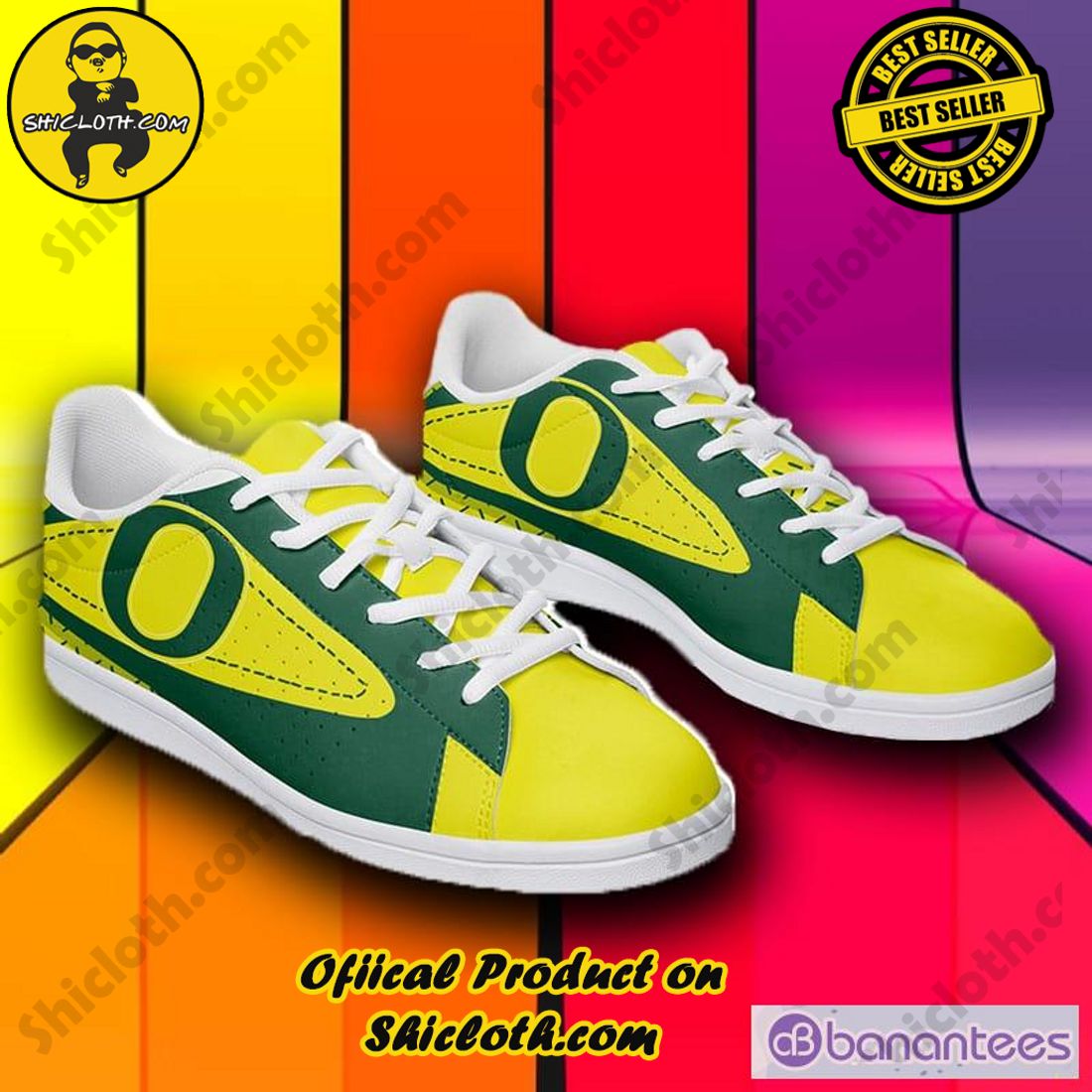 Shicloth's Stan Smith Shoes - A Perfect Gift for Sports Enthusiasts and Fashion Aficionados 12 NCAA Oregon Ducks Adidas Stan Smith Shoes