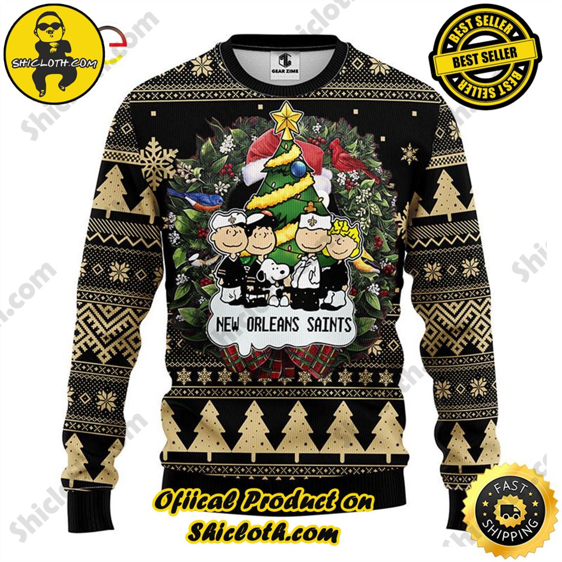Shicloth Fashion Store's Sweaters - A Wonderful Gift for Friends and Family This Christmas Season 13 New Orleans Saints Snoopy Dog Christmas Ugly Sweater