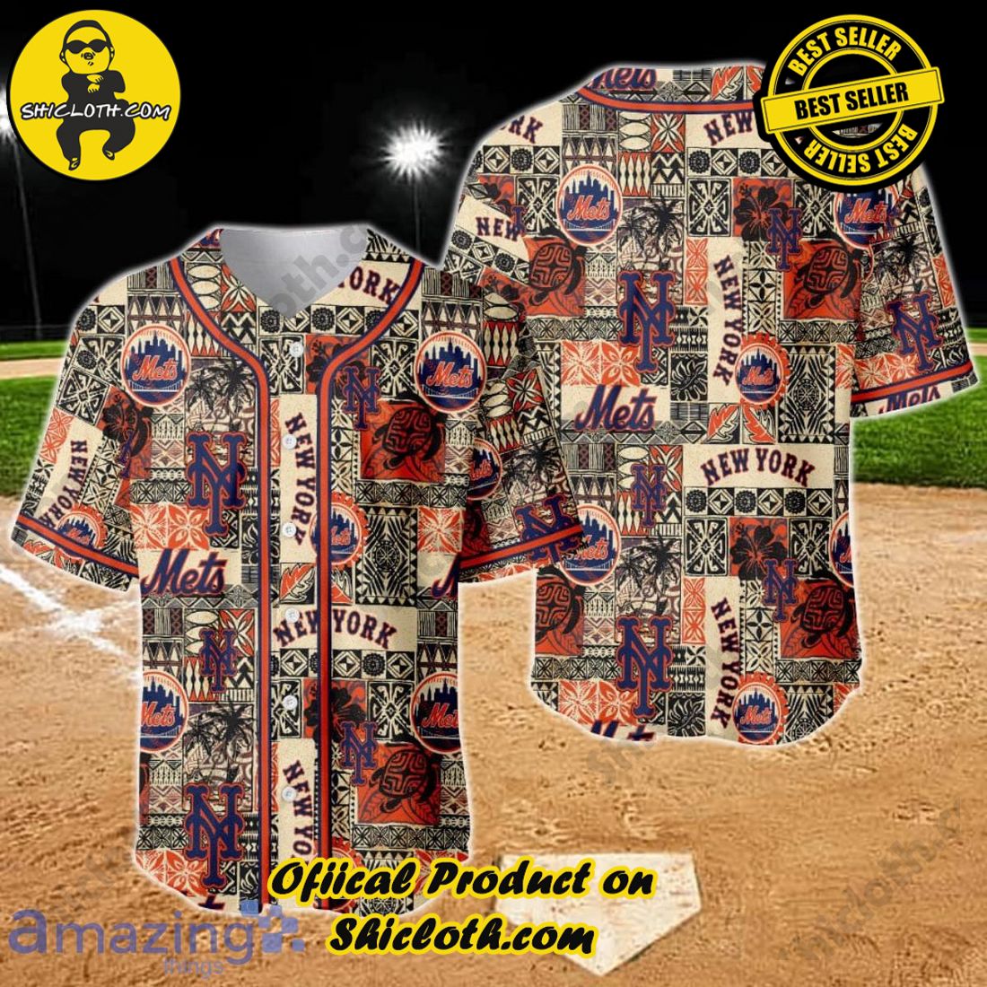 Shicloth's Baseball Jerseys - The Ultimate Gift for Baseball Fans 11 New York Mets Major League Baseball AOP Baseball Jersey