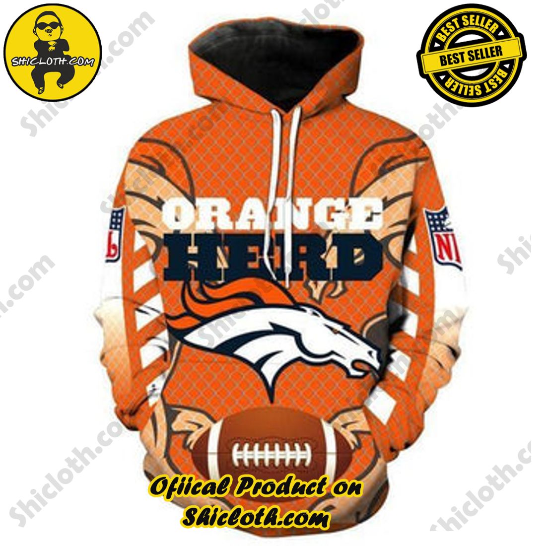 Best Seller for Christmas: Shiclothshop's 3D Hoodies 14 NFL Hoodies 3D Denver Broncos Hoodies For Sale Sweatshirt Jacket Pullover