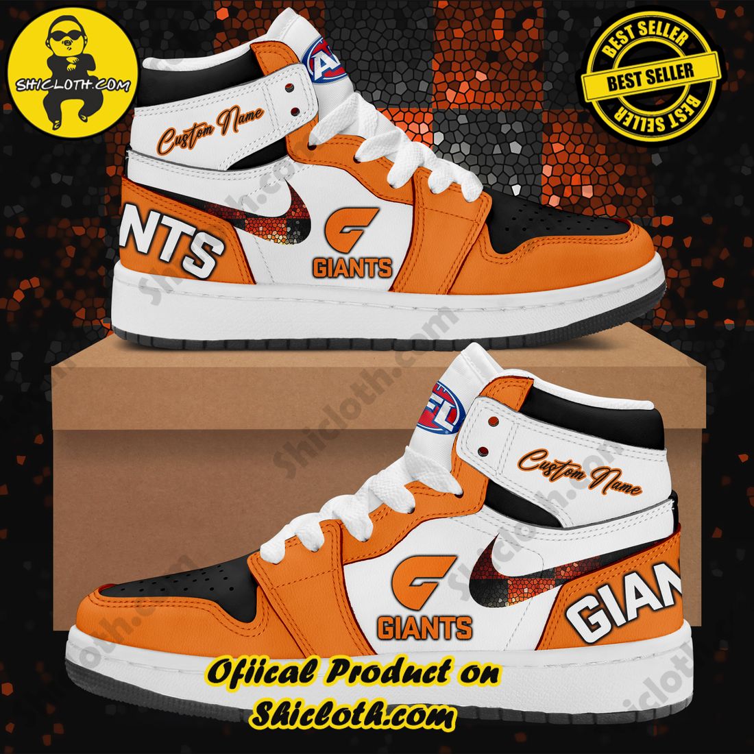 Personalized AFL GWS Giants Nike Air Jordan 1 Sneakers New Style