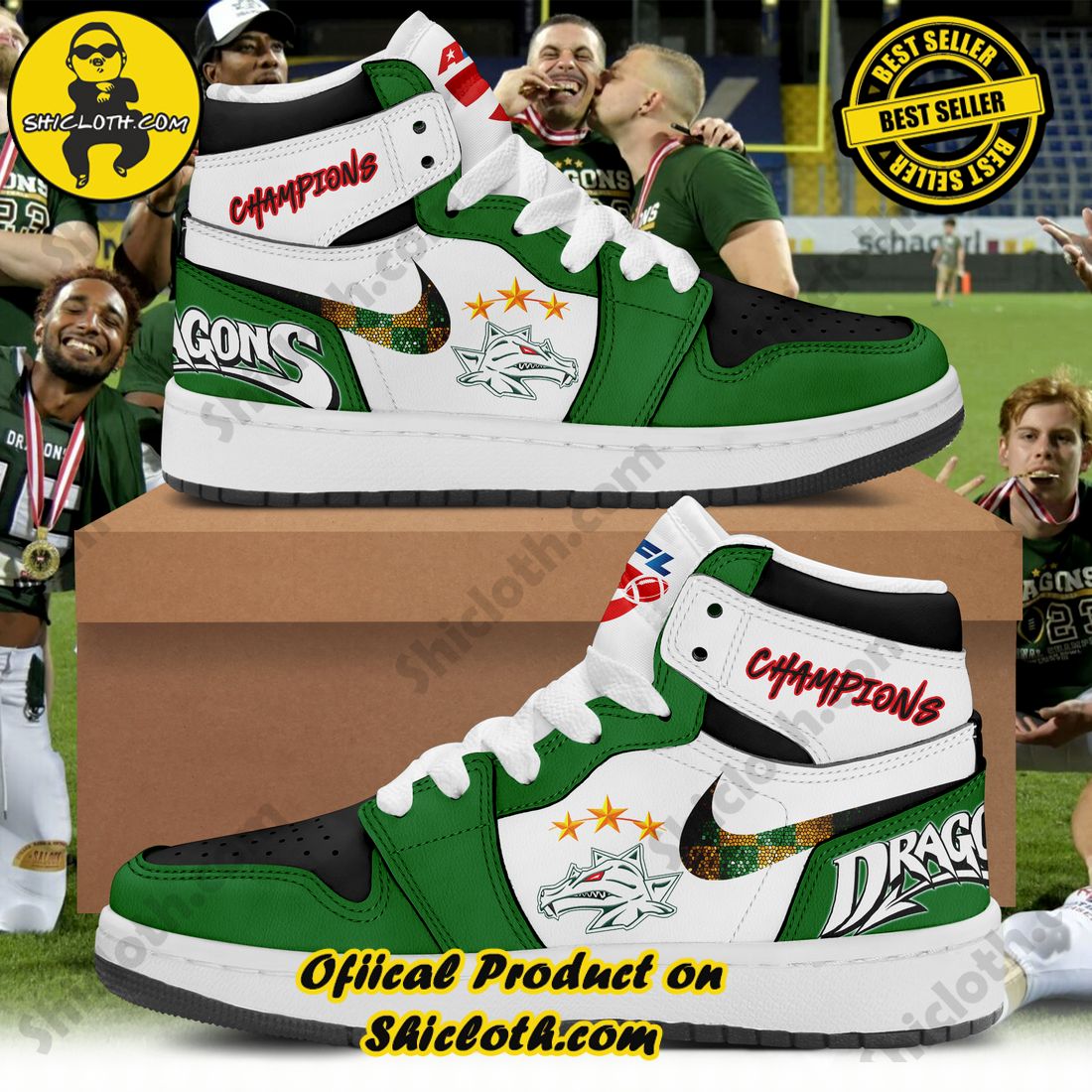 Hot trending : Elevating Style with Shicloth's Air Jordan 1 Sneakers 15 Personalized Danube Dragons Nike Air Jordan 1 Sneakers