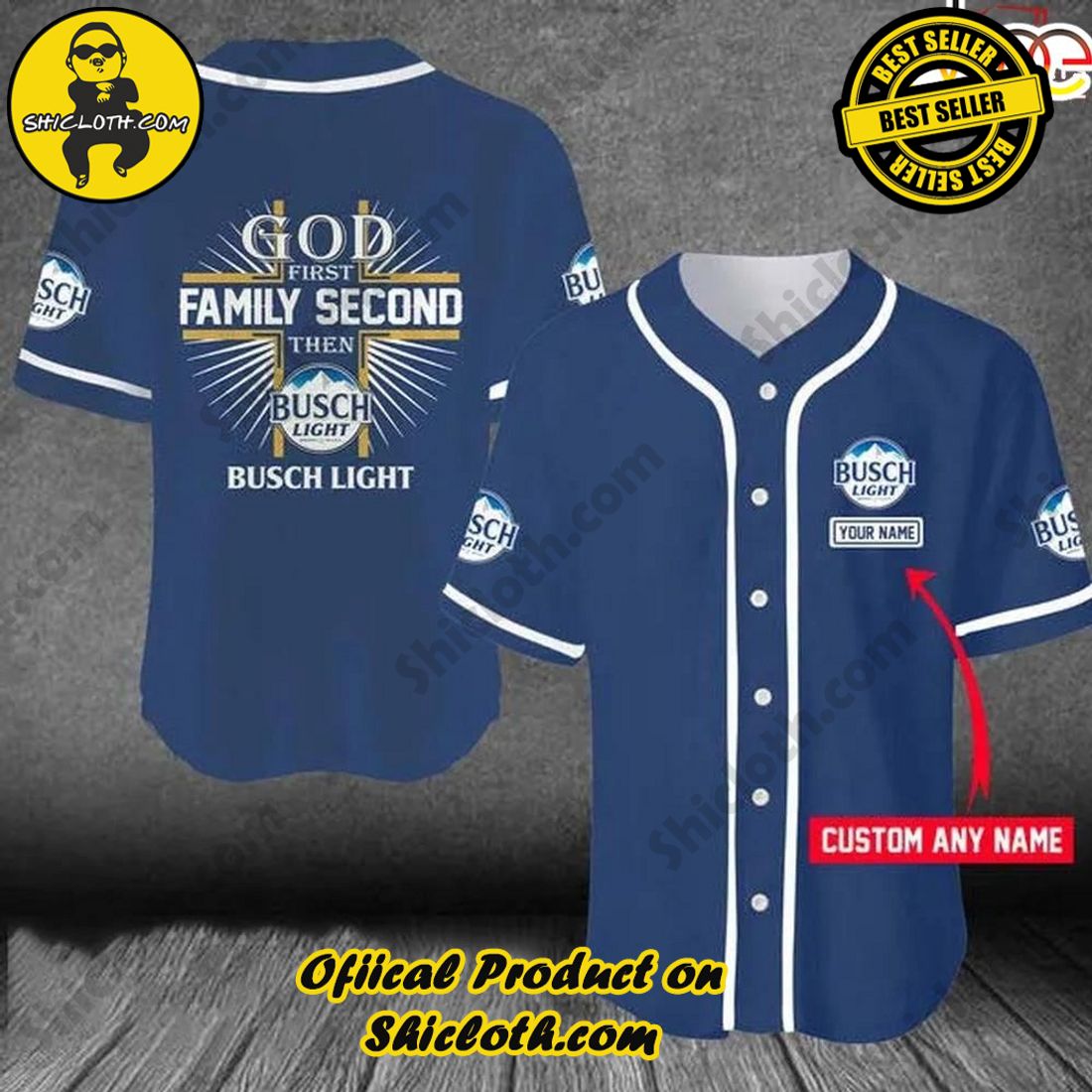 Shicloth's All-Star Baseball Jersey Shirt Collection 19 Personalized Easter Sunday Busch Light Baseball Jersey