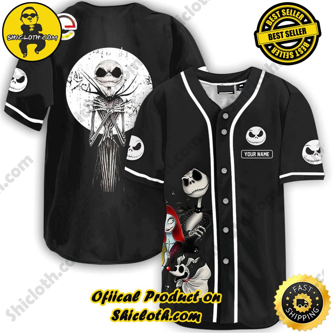 Shicloth's All-Star Baseball Jersey Shirt Collection 21 Personalized Jack Sally And Zero Black Baseball Jersey