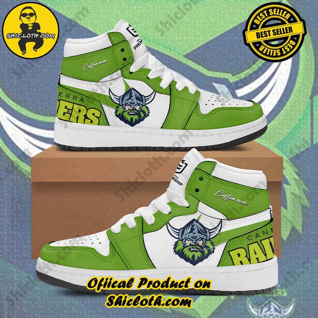 Personalized NFL Canberra Raiders Nike Air Jordan 1 Shoes - Shicloth