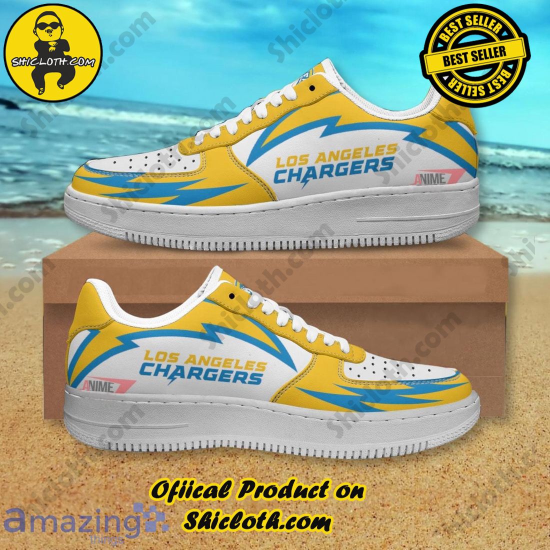 Hot Trending and Best seller: Unveiling the Elegance of Shicloth's Air Force 1 Shoes 27 Personalized NFL Los Angeles Chargers Air Force 1 Shoes