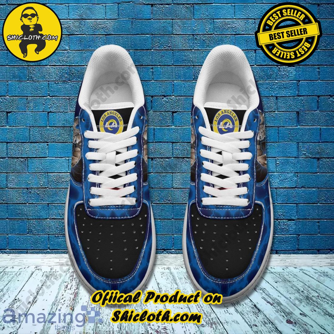 Personalized NFL Los Angeles Rams Custom Name Air Force Shoes - Tagotee