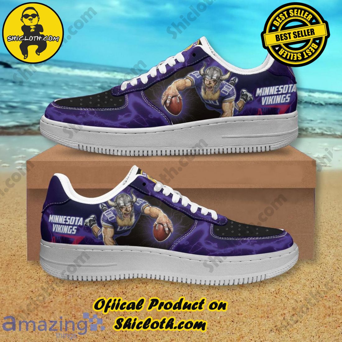 Hot Trending and Best seller: Unveiling the Elegance of Shicloth's Air Force 1 Shoes 29 Personalized NFL Minnesota Vikings Air Force 1 Shoes