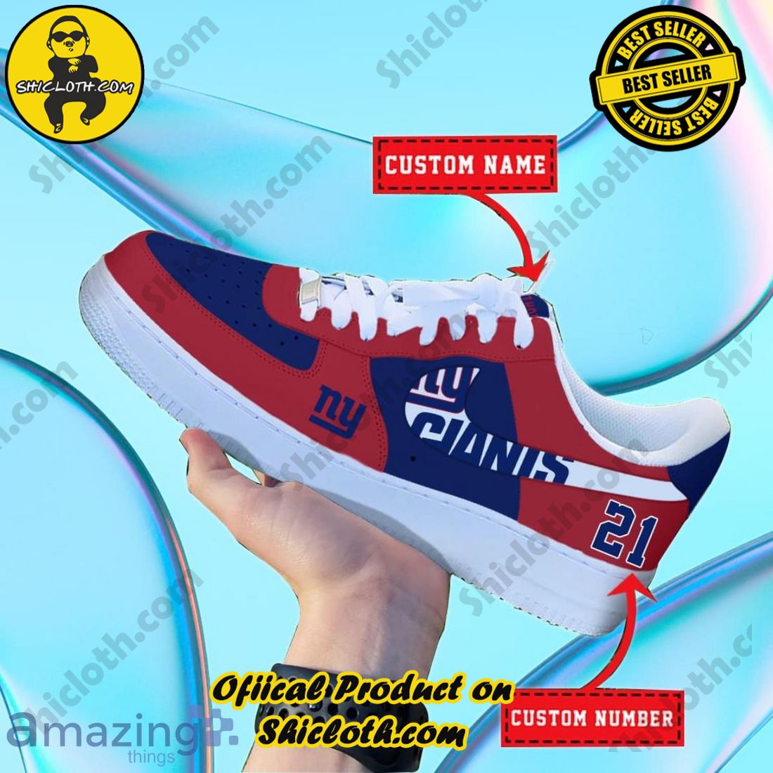 Best seller: Unveiling the Elegance of Shicloth's Air Force 1 Shoes Gift for All 29 Personalized NFL New York Giants Nike Air Force 1 Shoes