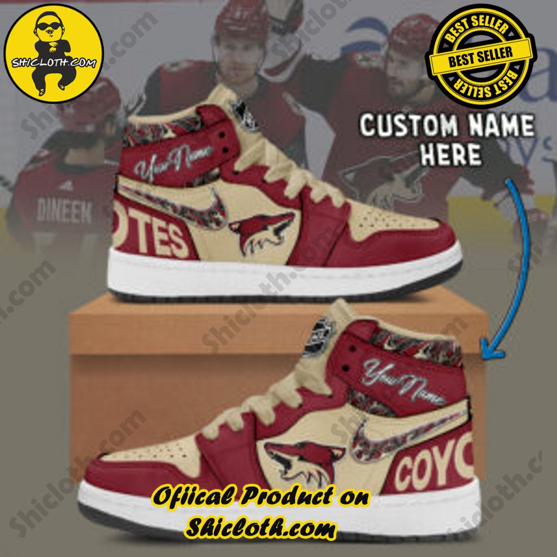 Best seller : Elevating Style with Shicloth's Air Jordan 1 Sneakers Gift for All 2 Personalized NHL Arizona Coyotes Nike Air Jordan 1 Sneaker