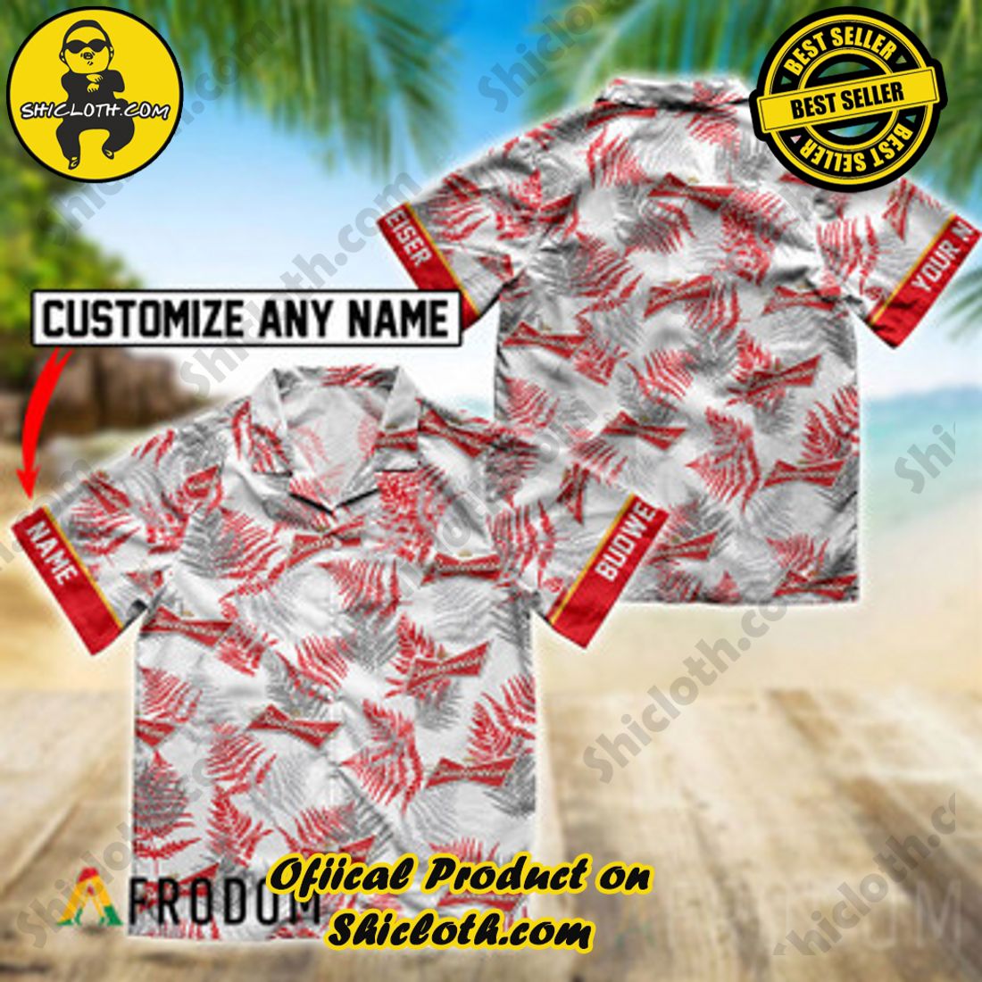 A Fantastic Gift for Summer Getaways: Shiclothshop's Hawaiian Shirts 11 Personalized Tropical Budweiser Hawaiian Shirt