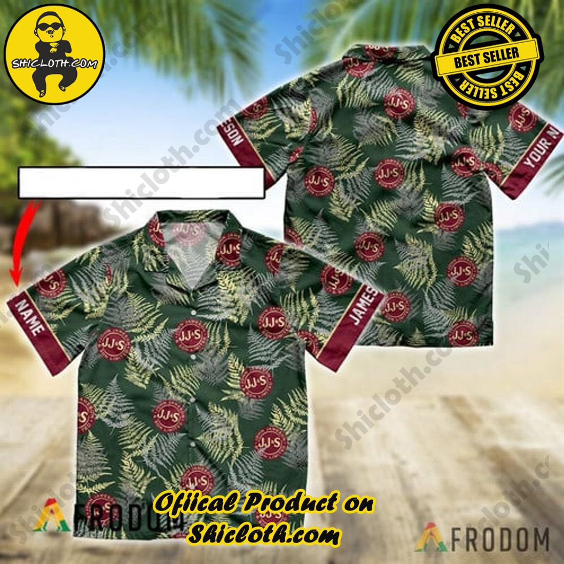 Shicloth Fashion Store's Hawaiian Shirts and Shorts - Perfect Gifts for Friends and Loved Ones 14 Personalized Tropical Jameson Hawaiian Shirt