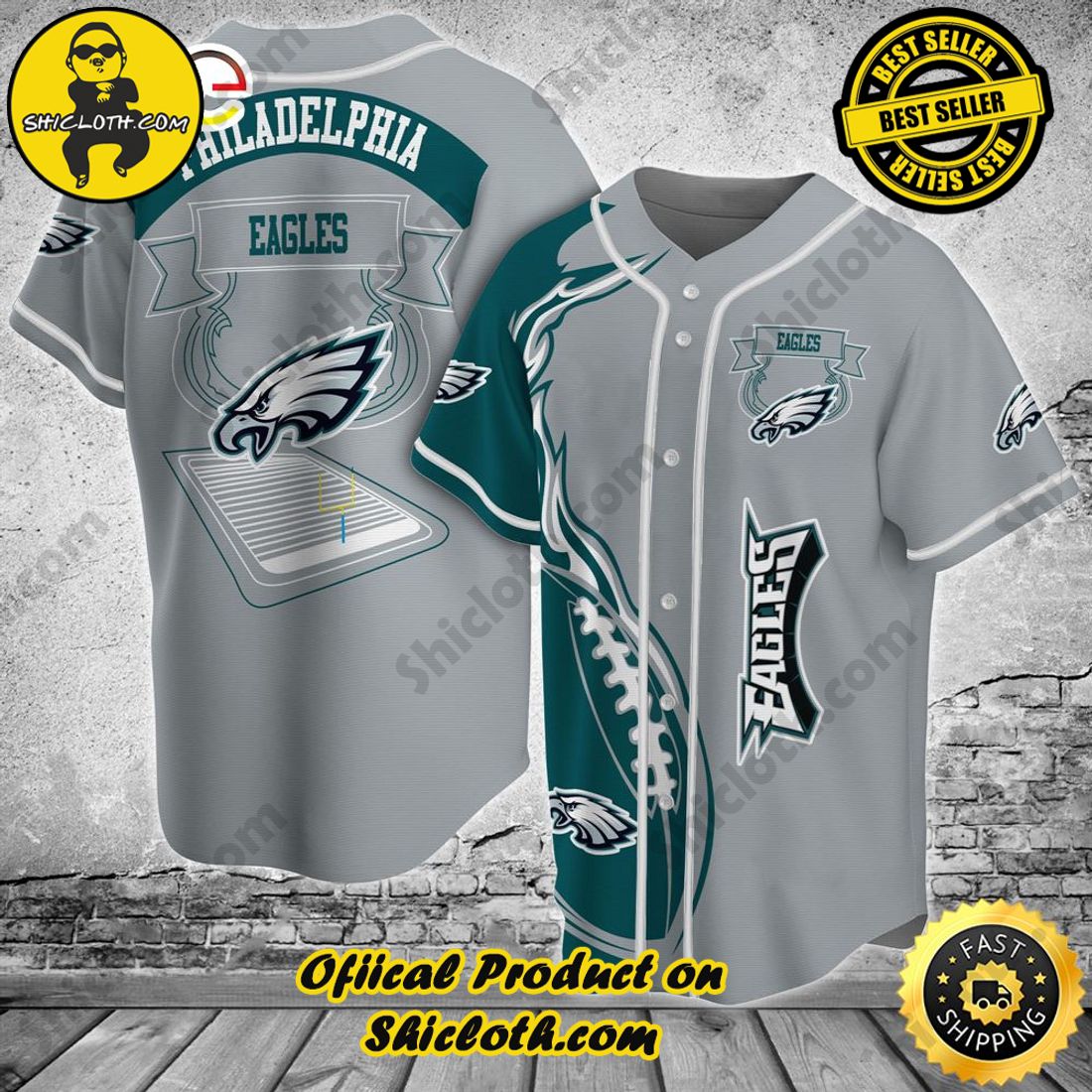 Philadelphia Eagles Shirt Pikachu NFL Baseball Jersey Shirt