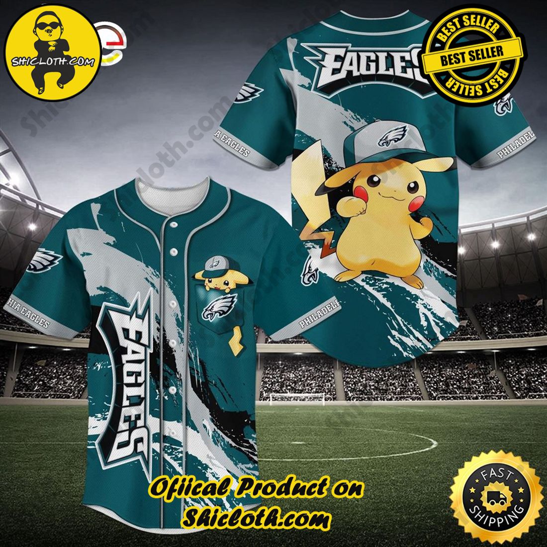 Hot trending: Shicloth's All-Star Baseball Jersey Shirt Collection 8 Philadelphia Eagles Shirt Pikachu NFL Baseball Jersey Shirt