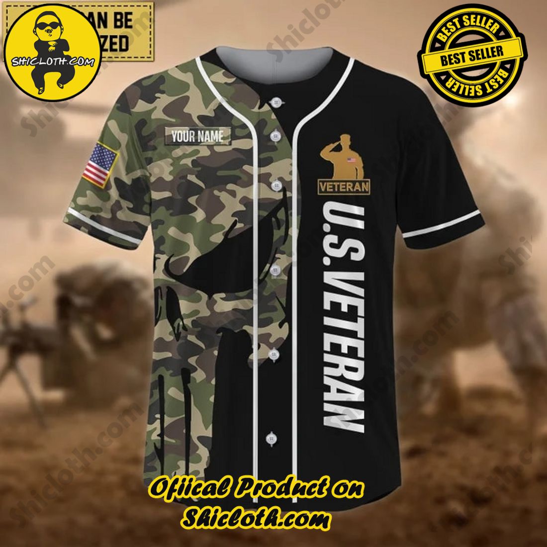 Hot trend:Shicloth's All-Star Baseball Jersey Shirt Collection 27 Premium Personalised US Veteran Baseball Jersey