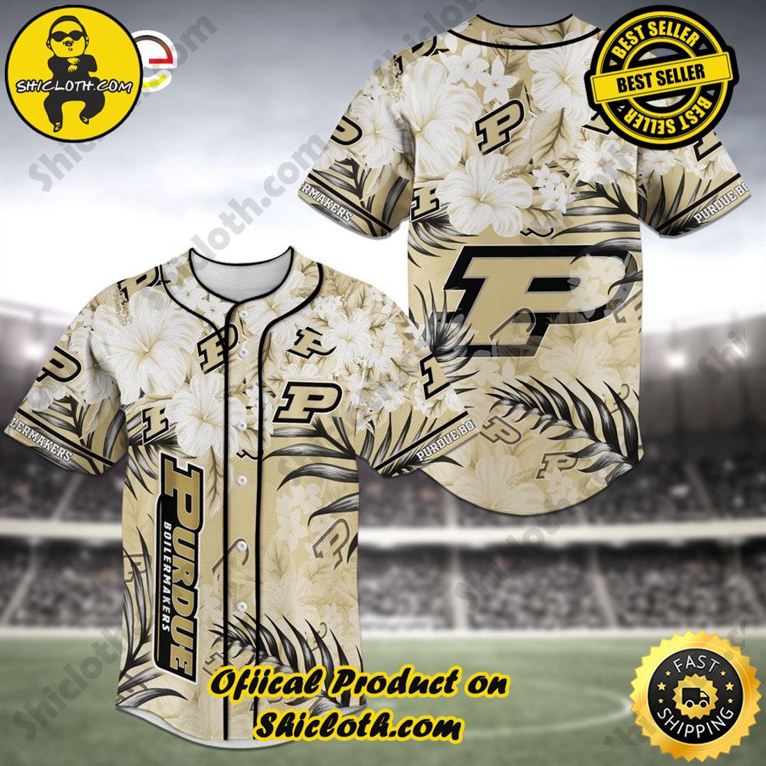 Hot trending: Shicloth's All-Star Baseball Jersey Shirt Collection 21 Purdue Boilermakers Flower Classic NFL Baseball Jersey Shirt