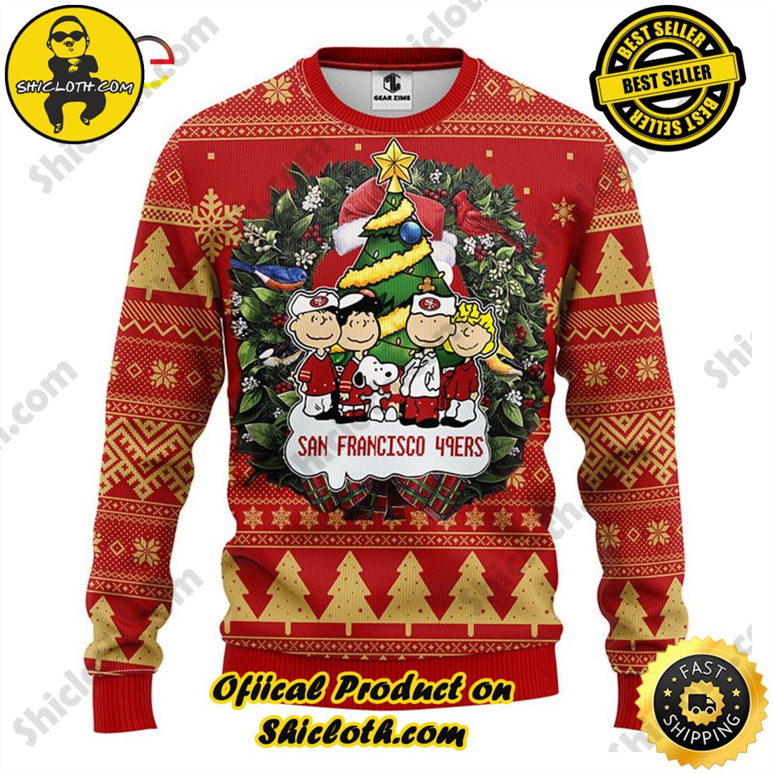 Shicloth Fashion Store's Sweaters - A Wonderful Gift for Friends and Family This Christmas Season 20 San Francisco 49ers Snoopy Dog Christmas Ugly Sweater