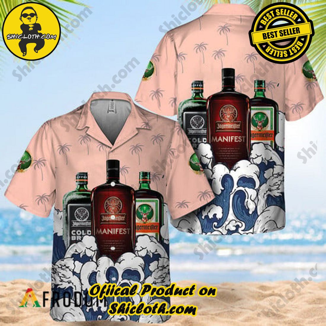 Shicloth Fashion Store's Hawaiian Shirts and Shorts - Perfect Gifts for Friends and Loved Ones 19 Summer Waves Jagermeister Hawaiian Shirt