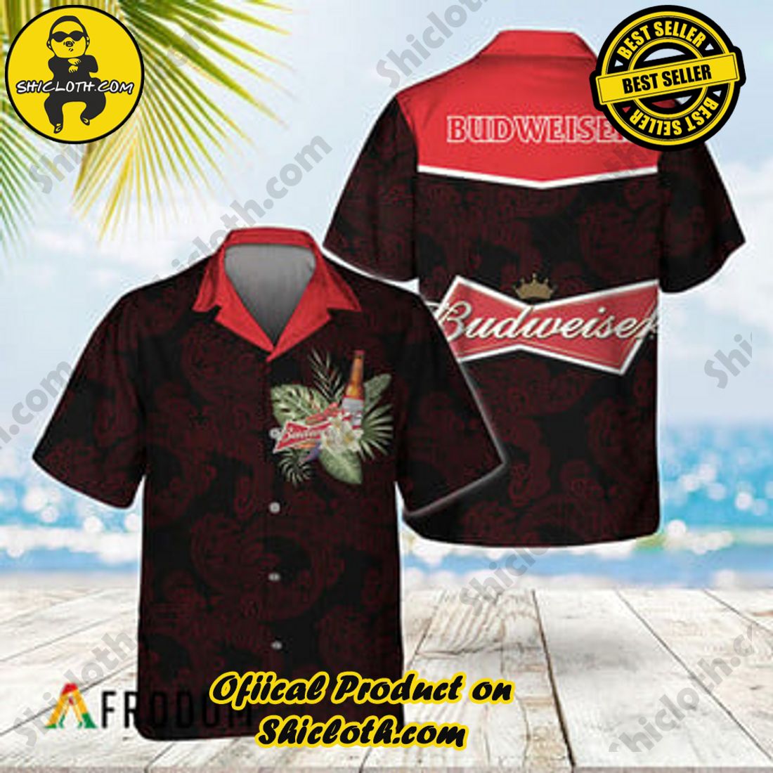 A Fantastic Gift for Summer Getaways: Shiclothshop's Hawaiian Shirts 20 Unisex Polynesian Tribal Budweiser Hawaiian Shirt