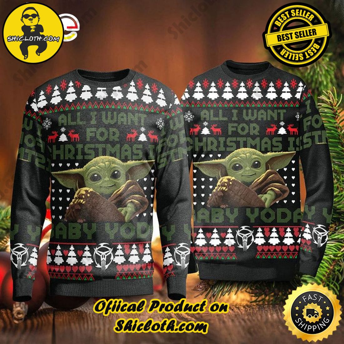 Best Seller : Exploring Shicloth's NFL Ugly Sweater Collection 1 All I Want For Christmas Ugly Sweater
